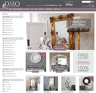 Ecommerce Website Design for Decorative Mirrors Online